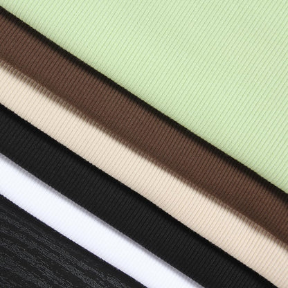 Artfish Women's Sleeveless Shirt Ribbed Fitted Scoop Neck Basic Long Crop Tank Top Square Cotton Black, M