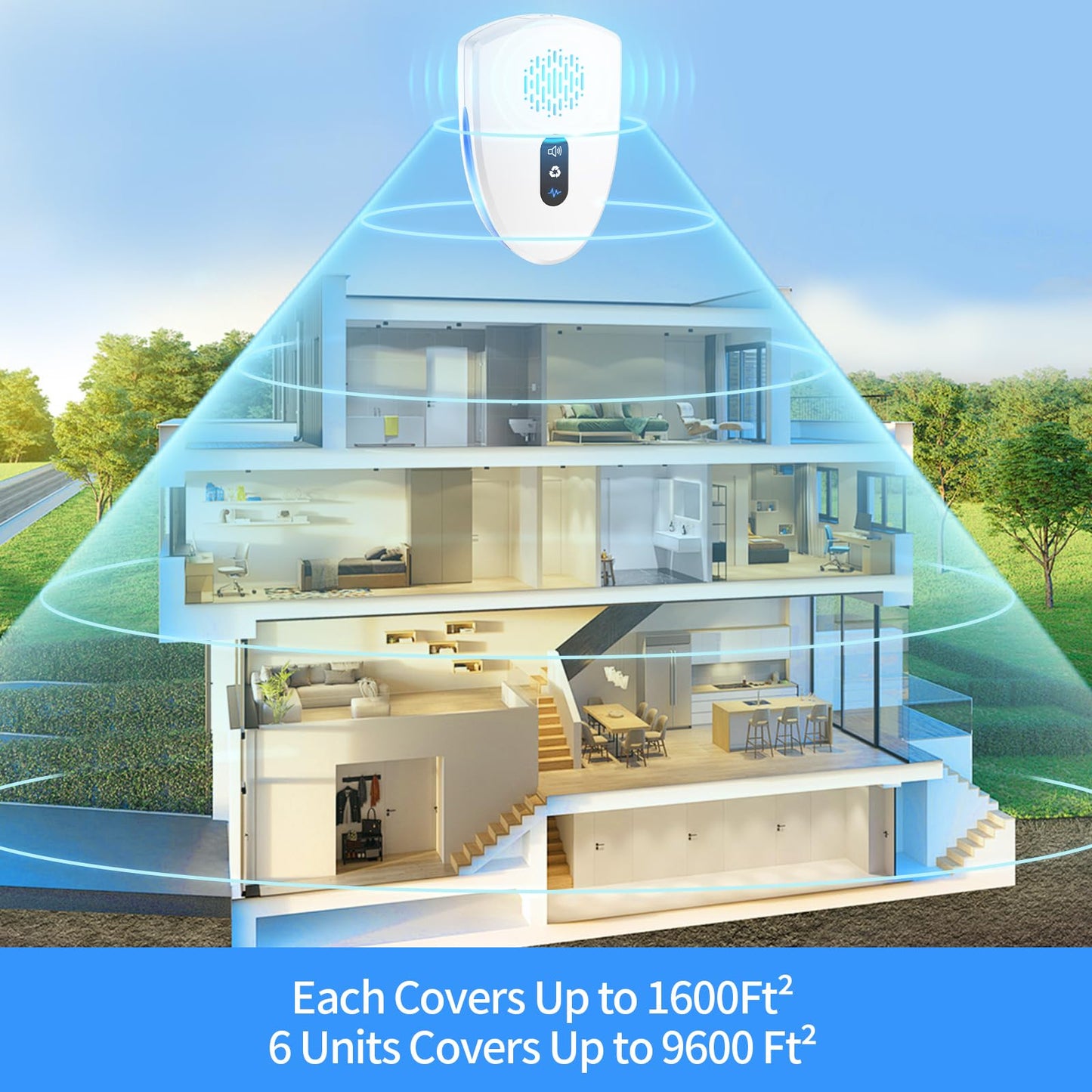 2025 Upgraded Ultrasonic Pest Control Repeller, Mouse Repellent Indoor for Spider Bug Roach Ant Fly Rat Mice Insect Deterrent, Mouse Rodent Repellent Ultrasonic Plug in, 3 Mode Switching, 6 Pack