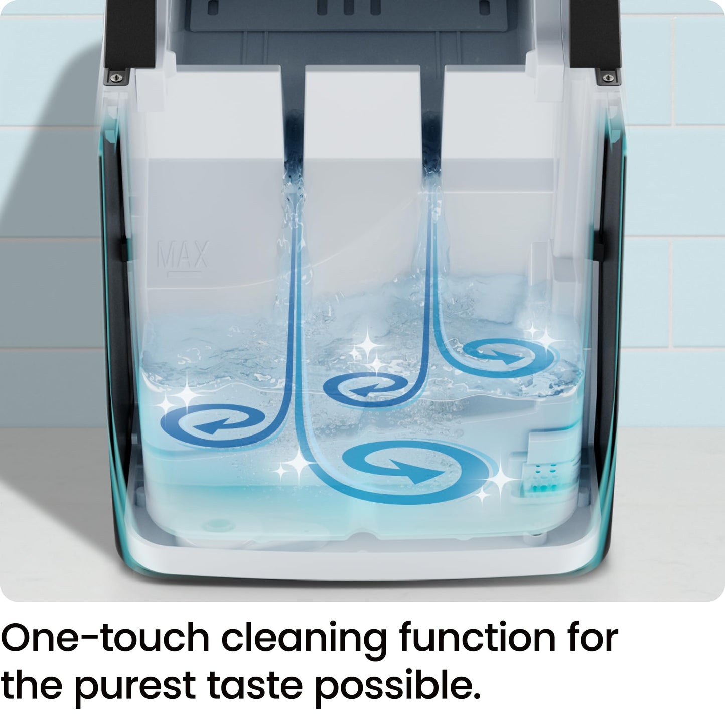 Iceman Pebble Ice Machine, Countertop Nugget Ice Maker Produces Chewable Pellet Ice in 20 Minutes, Makes 33lbs/Day, with One-Touch Cleaning Function and Ice Scoop/Basket Included – Stainless Steel