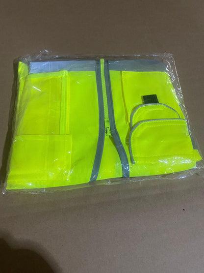 HPHST High Visibility Cycling Vest for Men and Women with Zip Reflective Vest Work Vest EN ISO 20471