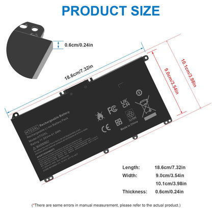 HT03XL L11119-855 Laptop Battery for HP Pavilion 15-DA 15-DB 15-DW 15-DY 14-CE 14-CF 14-DF 17-by 17-CA Series, 14M-DH0003DX 14M-DH1003DX 15T-DA000 15T-CS200 LPD1071 15-DB0004DX 15-CW1XXX 15T-CS300