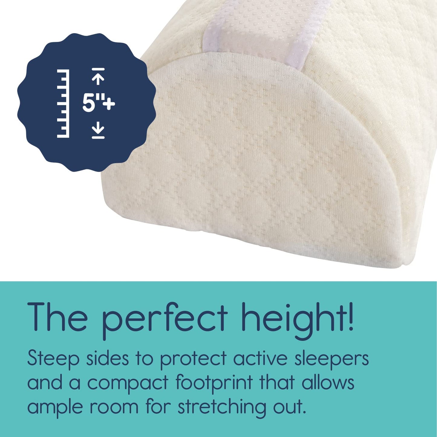 hiccapop [1-Pack] Toddler Bed Rail Bumper, Bed Bumper for Toddlers, Kids Foam Safety Bed Guard Rail for Toddlers, Bed Side Rail for Twin, Queen, King