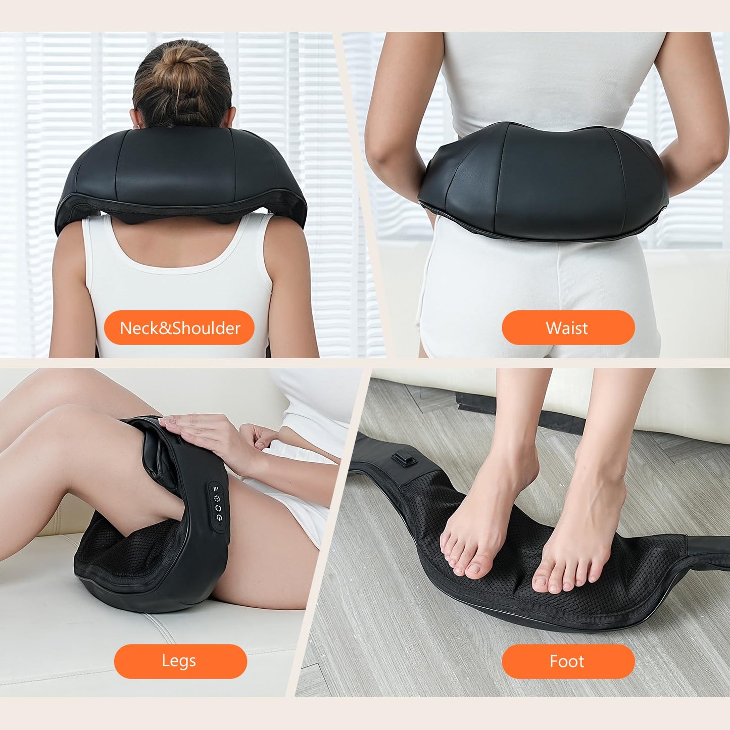 Admbm Back and Neck Massager,Shiatsu Back Massager with Heat,Cordless Portable Kneading Shoulder Massage Shawl Electric Massage Pillow for Pain Relief Deep Tissue Gifts for Dad Mom Friends