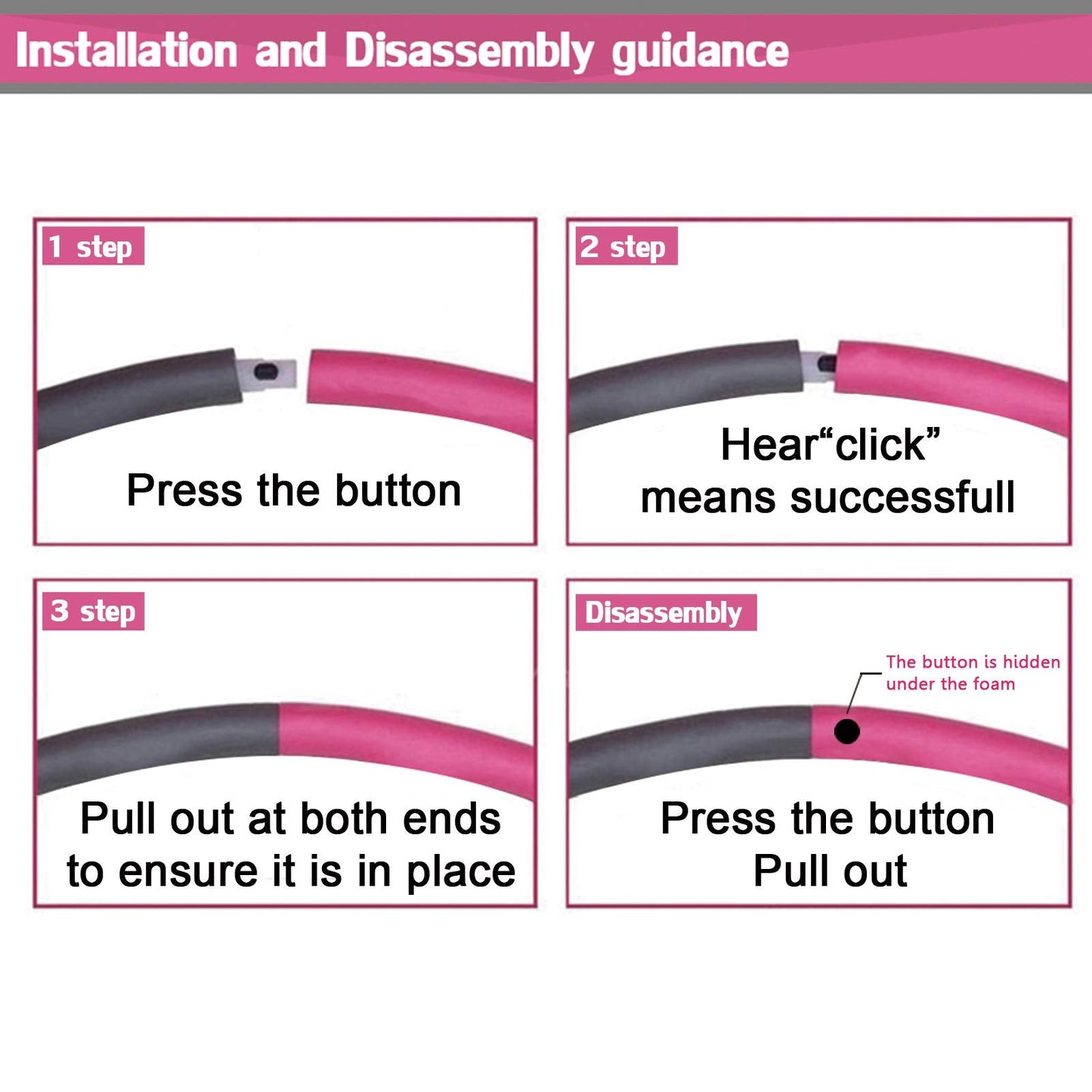 Auoxer Fitness Exercise Weighted Hoops, Lose Weight Fast by Fun Way to Workout, Fat Burning Healthy Model Sports Life, Detachable and Size Adjustable Design