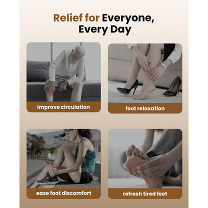 BOB AND BRAD Foot Massager with Heat,FSA HSA Eligible,Shiatsu Deep Kneading Electric Feet Massager Machine for Plantar Fasciitis, Men Size 12