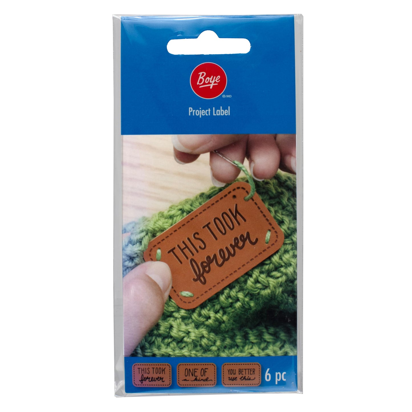 Boye Sarcastic Leather Handmade Labels for Crafts, Knitting, and Crocheting, 6 Pack