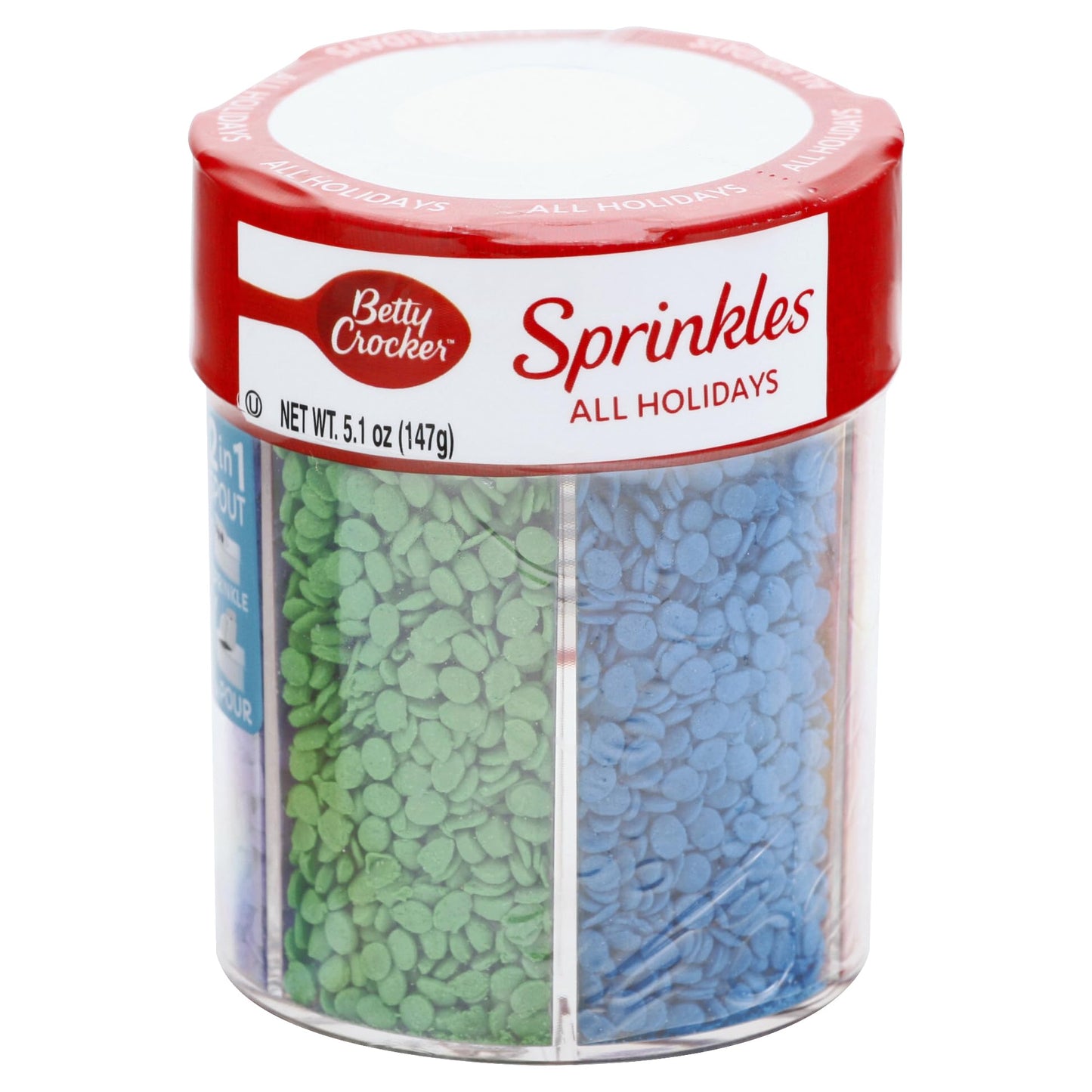 Betty Crocker Sprinkles, Assorted Holiday, 5.1 oz