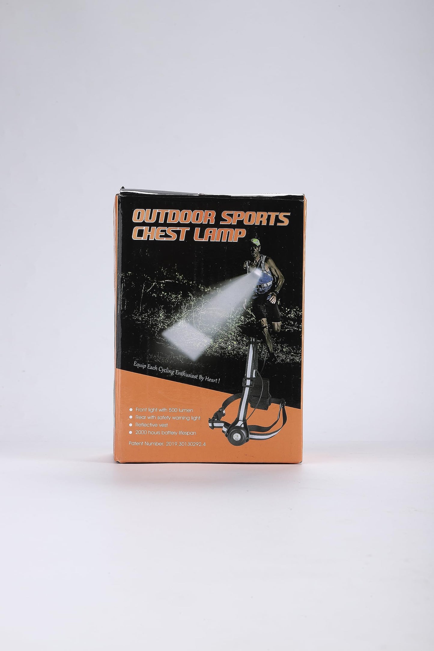 ICOCOPRO Running Light with Reflectors, 90° Adjustable LED Chest Light, Waterproof, USB Rechargeable, 500 Lumens, Running Lamp with Red Light for Running, Jogging, Fishing, Camping