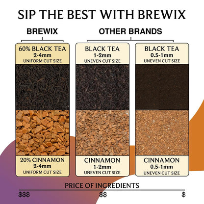 BREWIX, Pumpkin Spice Black Tea Bags (25 Pyramid Bags) | Cozy Fall Blend with Cinnamon, Ginger, Nutmeg & Clove | Caffeinated, Warm & Aromatic | Perfect for Autumn & Halloween