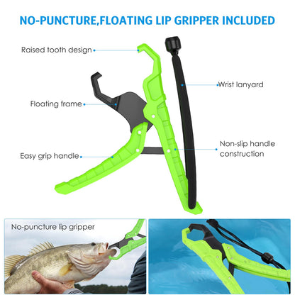 AMIR Digital Fishing Scale, 110lb/50kg Portable Luggage Scale, Electronic Fishing Scale with Lip Gripper, Digital Weight Scale with 38'' Tape Measure, Batteries Included