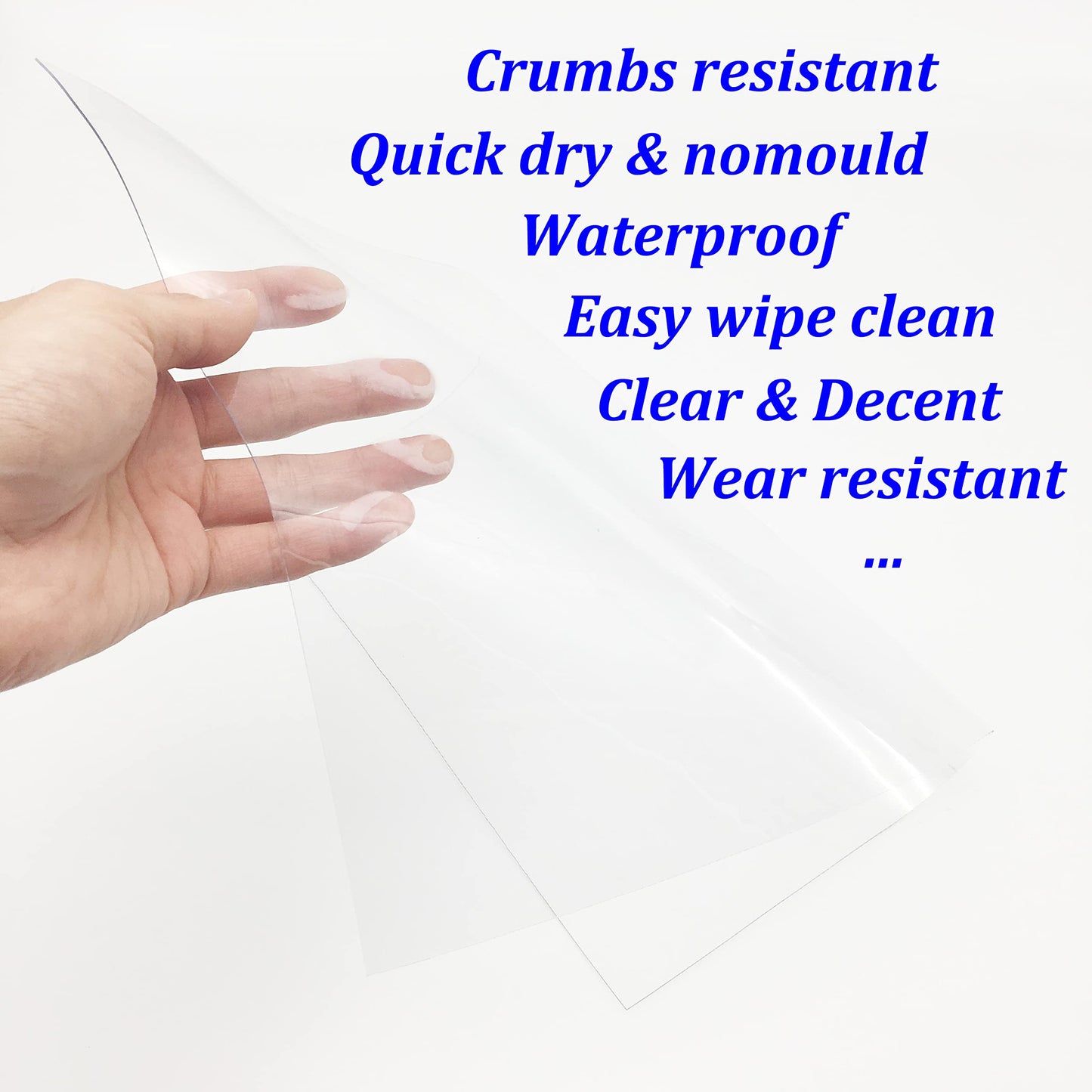 4 Pcs Thick Clear Placemats Wipe Clean Plastic Placemats Set of 4 Placemat for Kitchen Dinner Table Place Mats Dining Placemats Plastic Waterproof, Wipeable