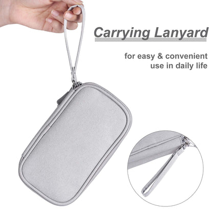 Bevegekos Electronics Accessories Organizer Pouch Bag, Designed for Power Adapter/Charger/Cables/Mouse, for Travel (Light Grey)