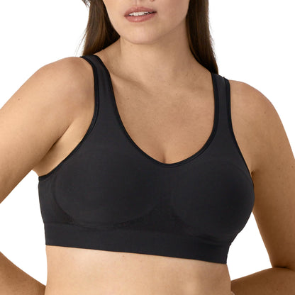 Bali Womens Comfort Revolution Wireless Bra, Comfortflex Fit Full-coverage Wirefree Bras, Black, Small US