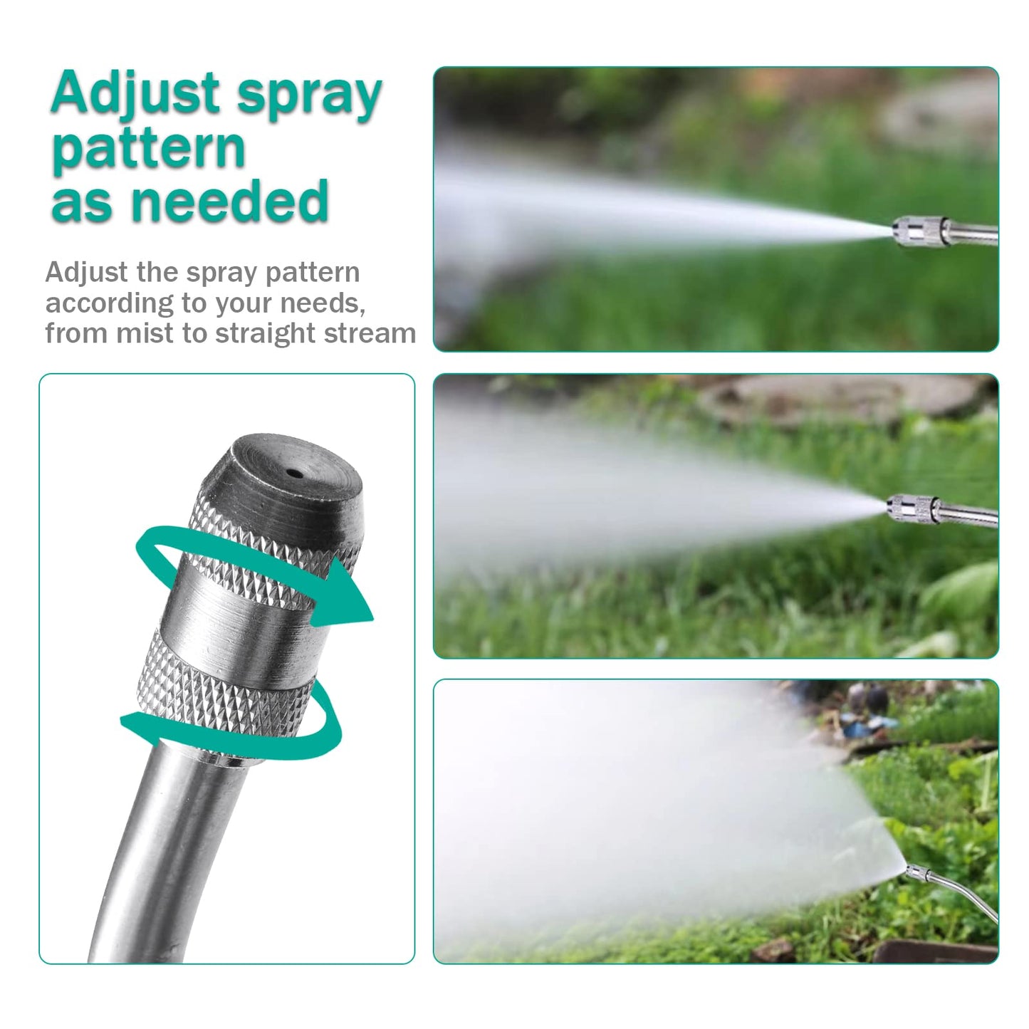 29 Inches Sprayer Wand,Adjustable Universal Sprayer Wand with 3/8" Brass Barb, Stainless Steel Replacement Sprayer Wand with Shut off Valve (2Pcs 3/8" Barb Sprayer Wand)