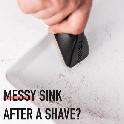 Beard Hair Catcher Sponge for Sink, Beard Bar for Cleaning Bathroom Sink, Egonomic Curved Beard Hair Remover, Clean Men's Hair Trimmings After Shave