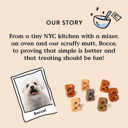 Bocce's Bakery Oven Baked Bac'N Nutty Treats for Dogs, Everyday Wheat-Free Dog Treats, Made with Real Ingredients, Baked in The USA, All-Natural PB & Bacon Biscuits, 5 oz