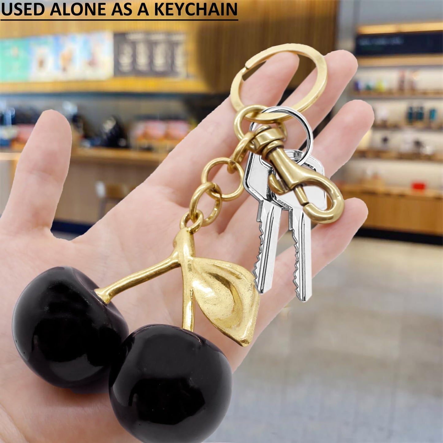 BIHRTC Cherry Keychain Accessory Purse Charm Bag Charms for Purses Shoulder Bags Handbags Making Supplies