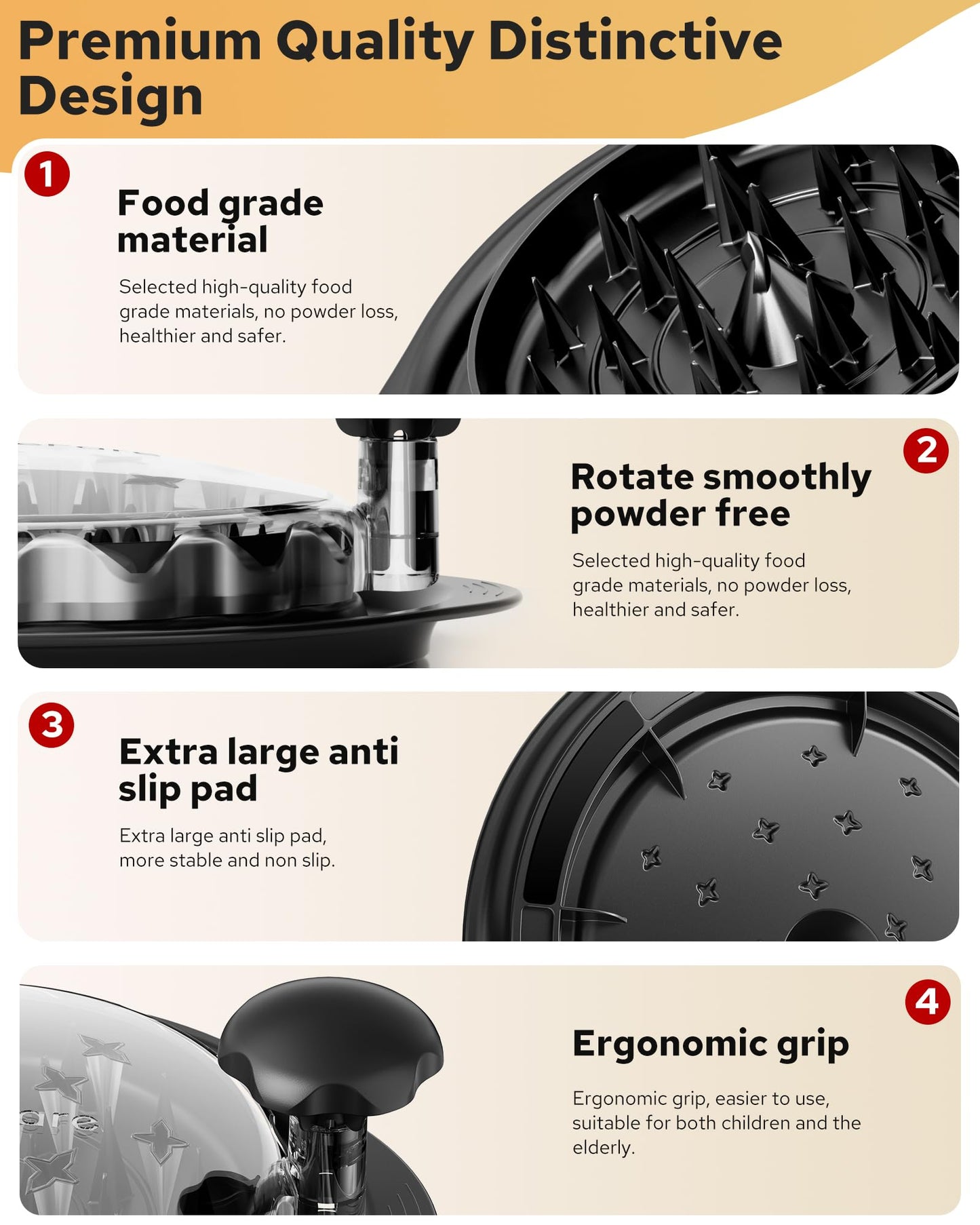 AveFare Large Chicken Shredder, Heavy Duty Highly Durable Chicken Shredder Tool Twist, Meat Shredder Machine, BPA Free, Strong Anti-Slip, Dishwasher Safe, Suitable for Pork Beef Chicken