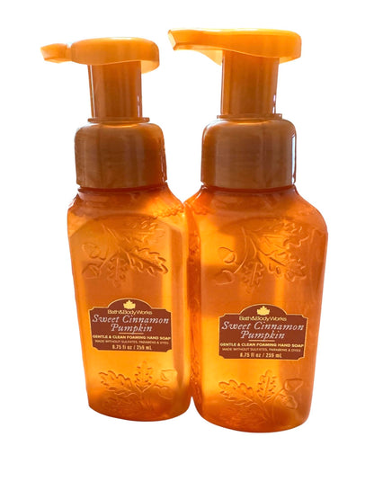 Bath & Body Works Bath and Body Works Sweet Cinnamon Pumpkin Gentle Foaming Hand Soap 8.75 Ounce 2-Pack (Sweet Cinnamon Pumpkin),17.5 fluid ounces, 1.25 pounds