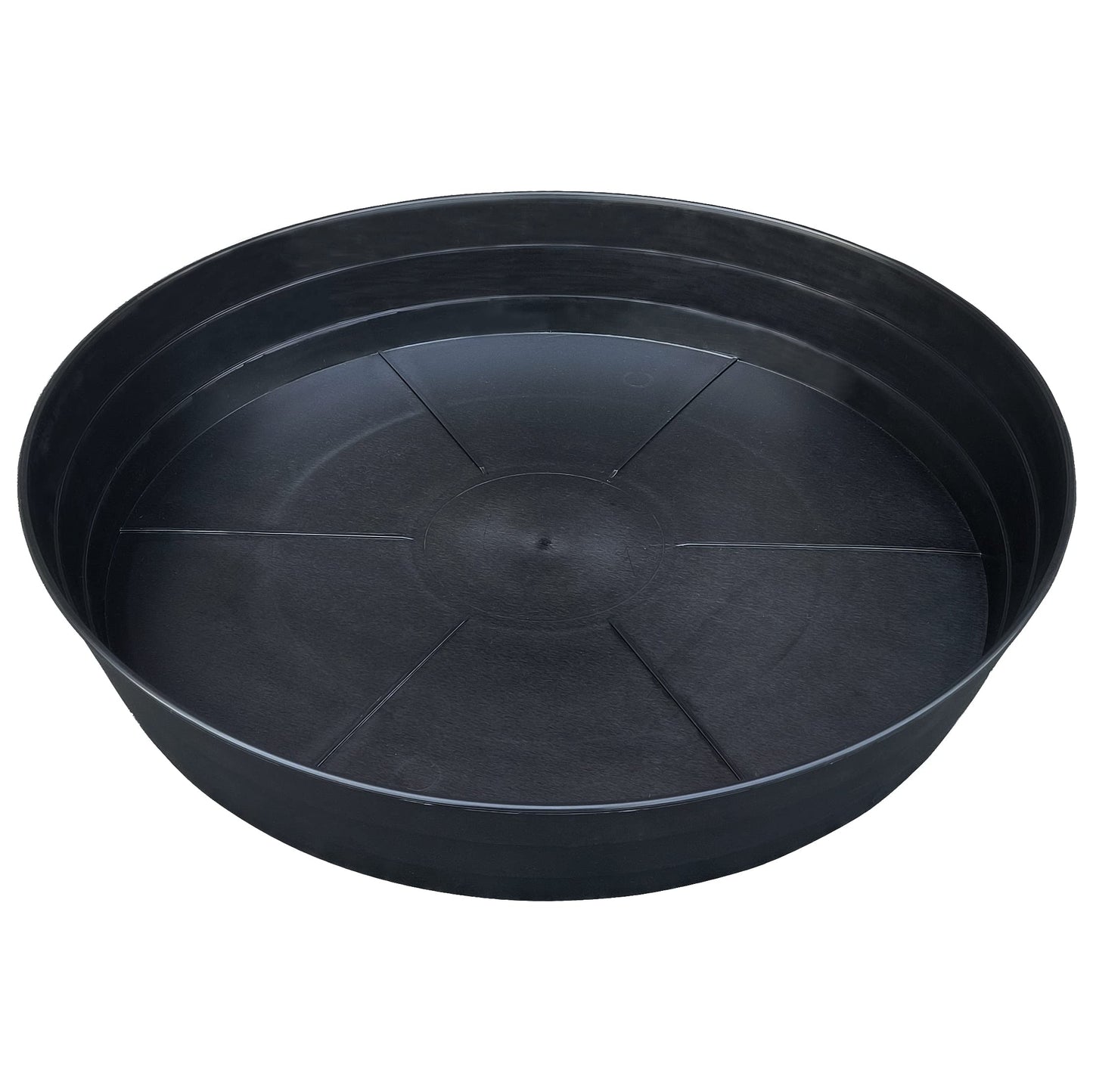 25 Inch Extra Large Planter Saucer, Extra-Deep 4.25 in Black Drip Trays for Flower Pot, Heavy Duty Drainage Tray Indoors No Holes, Plastic Plant Plate Water Catcher for Pots Base 19 20 21 22 in