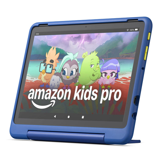Amazon Fire HD 10 Kids Pro tablet (newest model) ages 6-12. Bright 10.1" HD screen, includes ad-free content, robust parental controls, 13-hr battery and slim case for older kids, 32 GB, Nebula