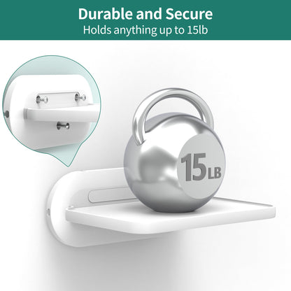 HomeMount Echo Show 8 Wall Mount - Space Saving Smart Home Holder Compatible with Google Nest Hub Max & Portable Speakers & Show8 (1st & 2nd Gen, 2019 & 2021 & 2023 Release) White