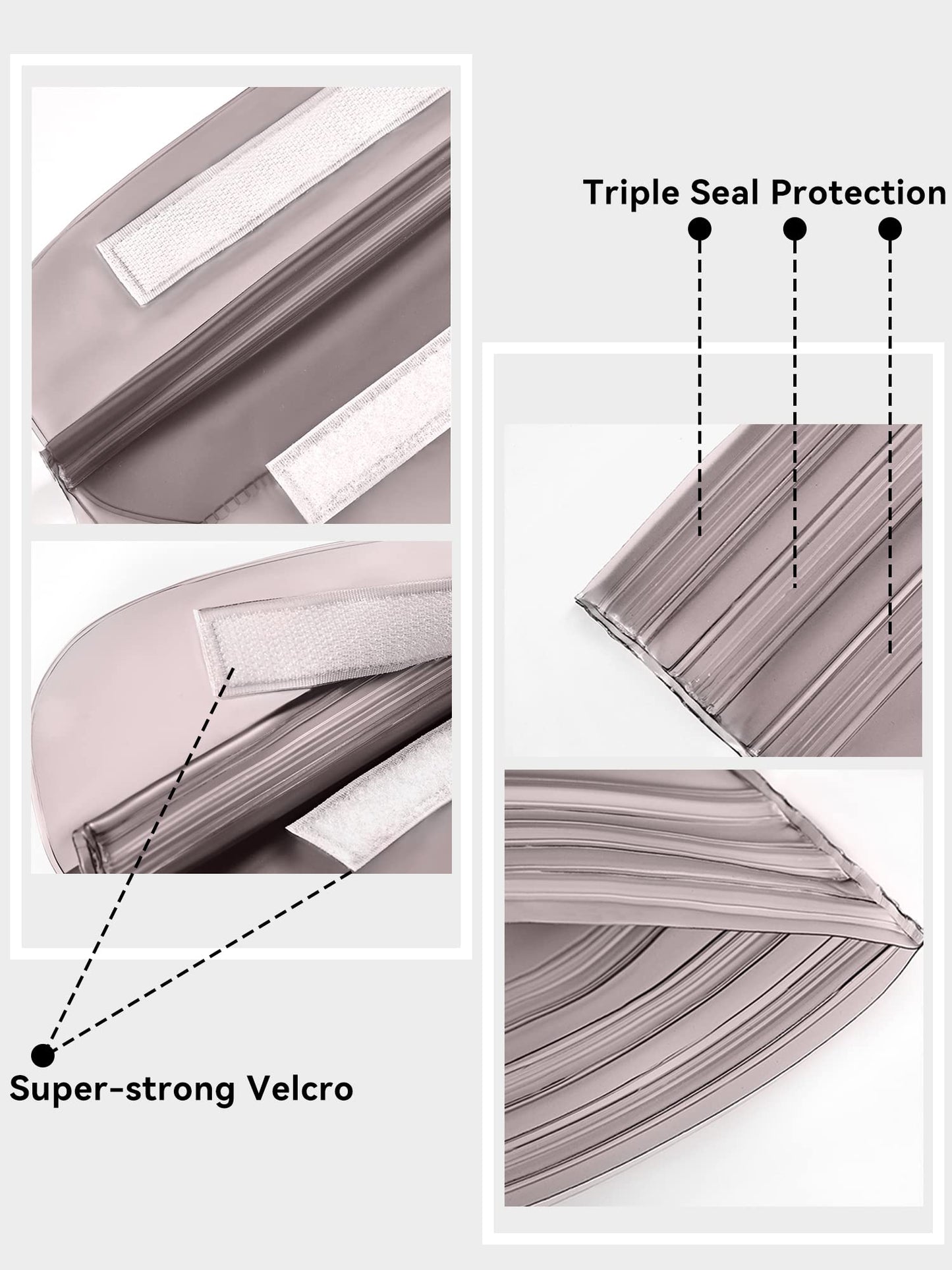 HEETA Waterproof Fanny Pack, Waterproof Pouch Dry Bag 2/3/4 Pack for Phone Passport Purse, Adjustable Waist Strap for Swimming Kayaking Boating Paddle Board Accessories Cruise Beach Camping Essentials