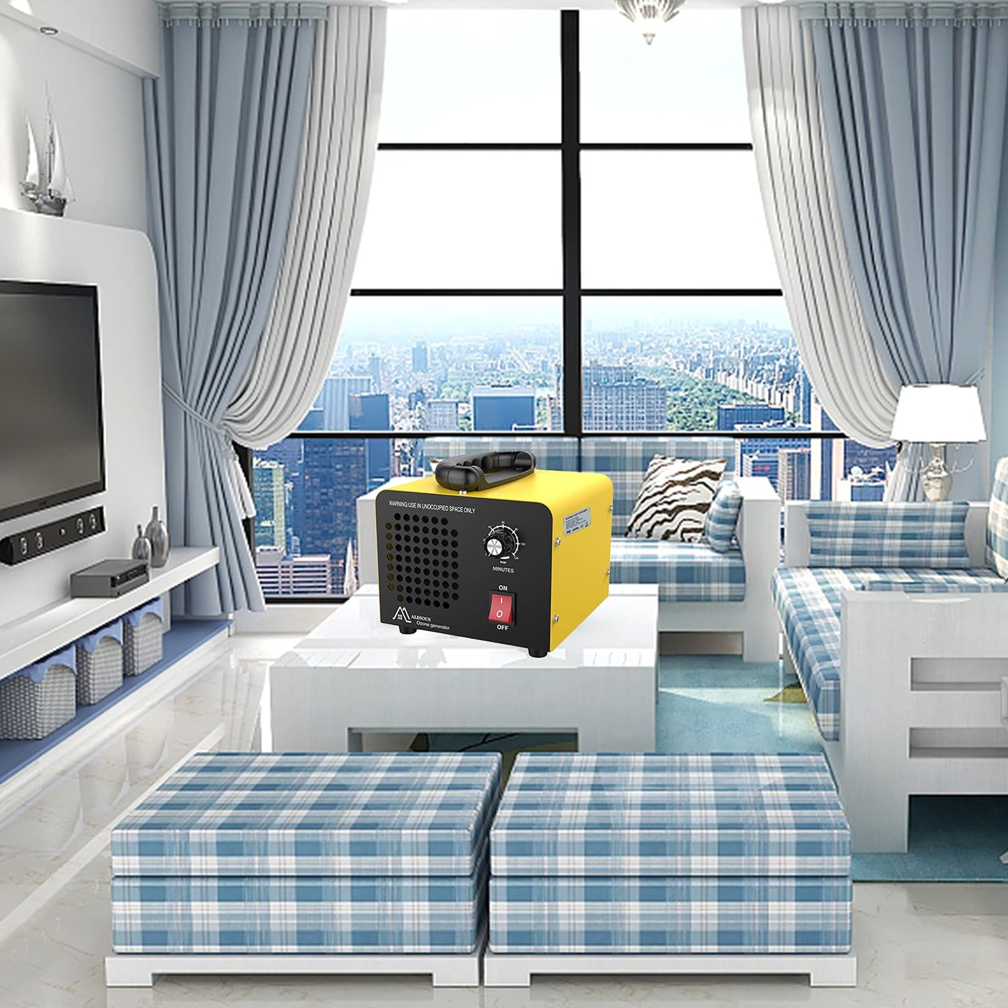 ALDIOUS High Capacity Industrial Ozone Generator - 20,000mg/h, Commercial Ozone Machine for Rooms, Smoke, Cars, and Pets
