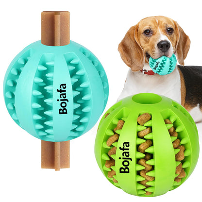 Bojafa Treat-Dispensing Dog Toys: Durable Rubber Puppy Toys for Boredom - Dog Treat Balls for Small & Medium Breed Indoor Play (2pack)