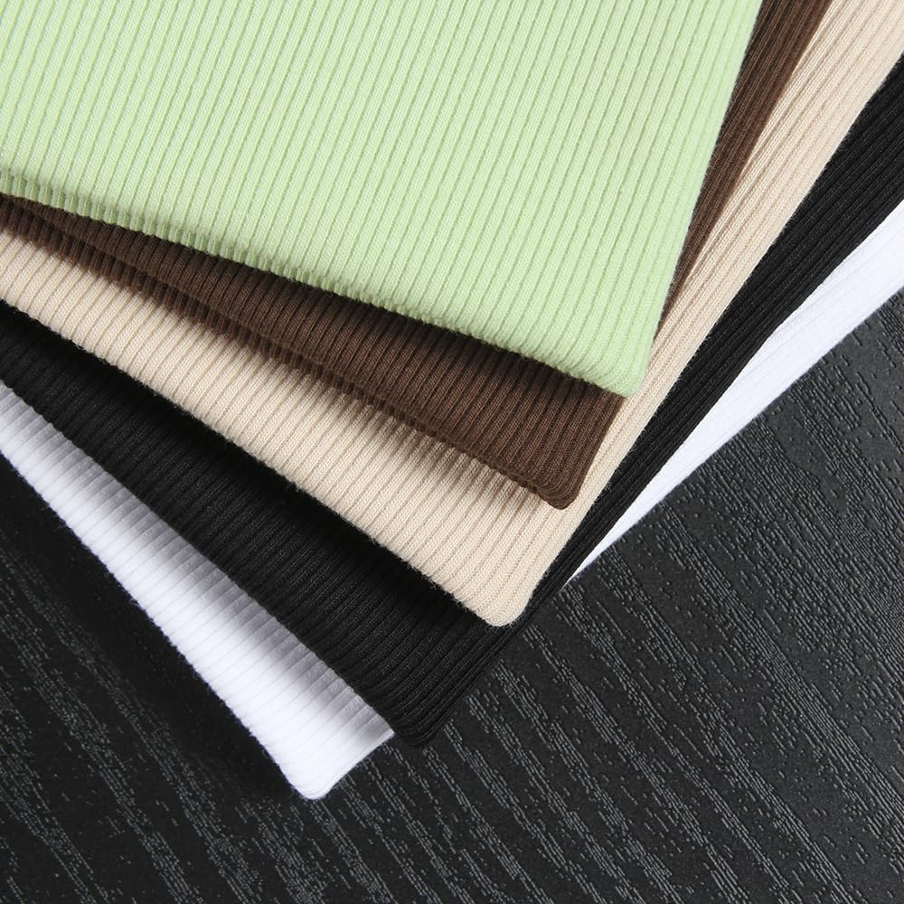 Artfish Women's Sleeveless Shirt Ribbed Fitted Scoop Neck Basic Long Crop Tank Top Square Cotton Black, M