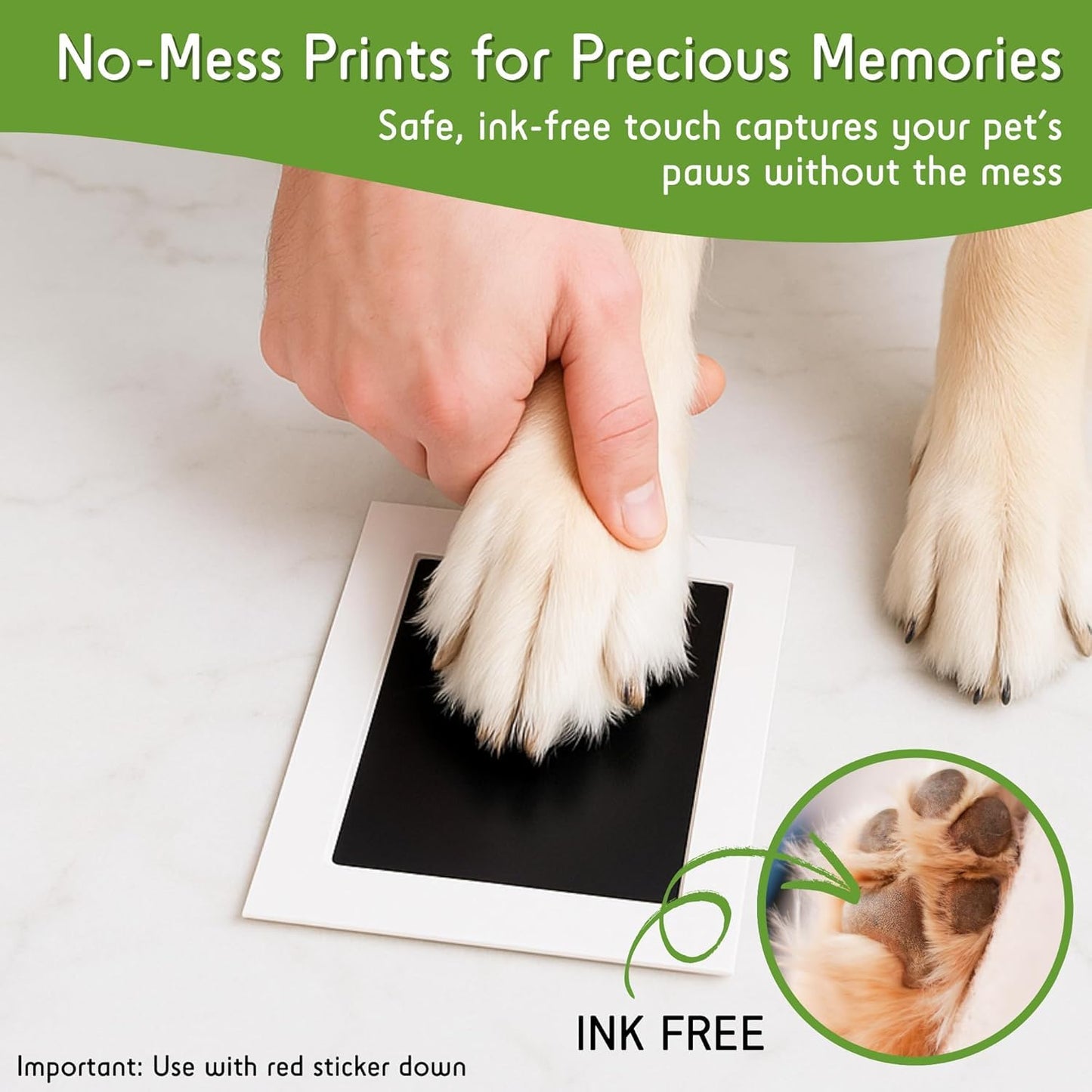 8 Pads and 16 Impression Cards, Inkless Baby Hand and Footprint Kit - Mess Free Ink Pad for Newborn Keepsake, Dog Nose & Paw Print Kit, Clean Touch Ink Pad for Baby Hand & Footprints, Ideal Shower Gifts