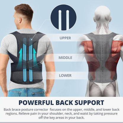 Back Brace Posture Corrector for Women and Men Back Lumbar Support Shoulder Posture Support for Improve Posture Provide and Back Pain Relief