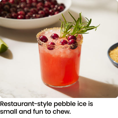 Iceman Pebble Ice Machine, Countertop Nugget Ice Maker Produces Chewable Pellet Ice in 20 Minutes, Makes 33lbs/Day, with One-Touch Cleaning Function and Ice Scoop/Basket Included – Stainless Steel