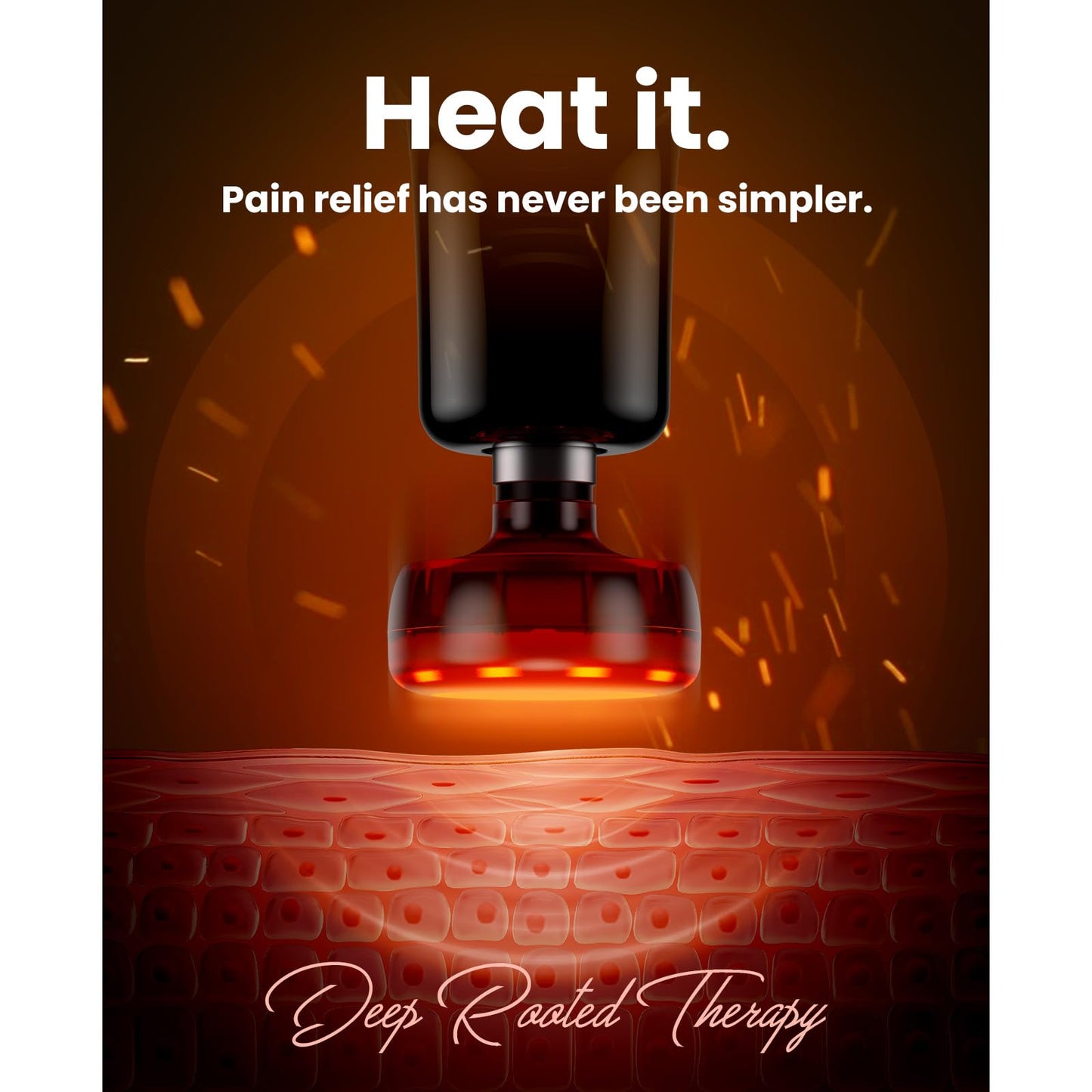 BOB AND BRAD Q2 Plus Mini Massage Gun with Heat, Pocket-Sized Heated Deep Tissue Massager Gun, Portable Percussion Muscle Massager Gun, Ultra Small & Quiet Muscle Massage Gun, FSA and HSA Eligible