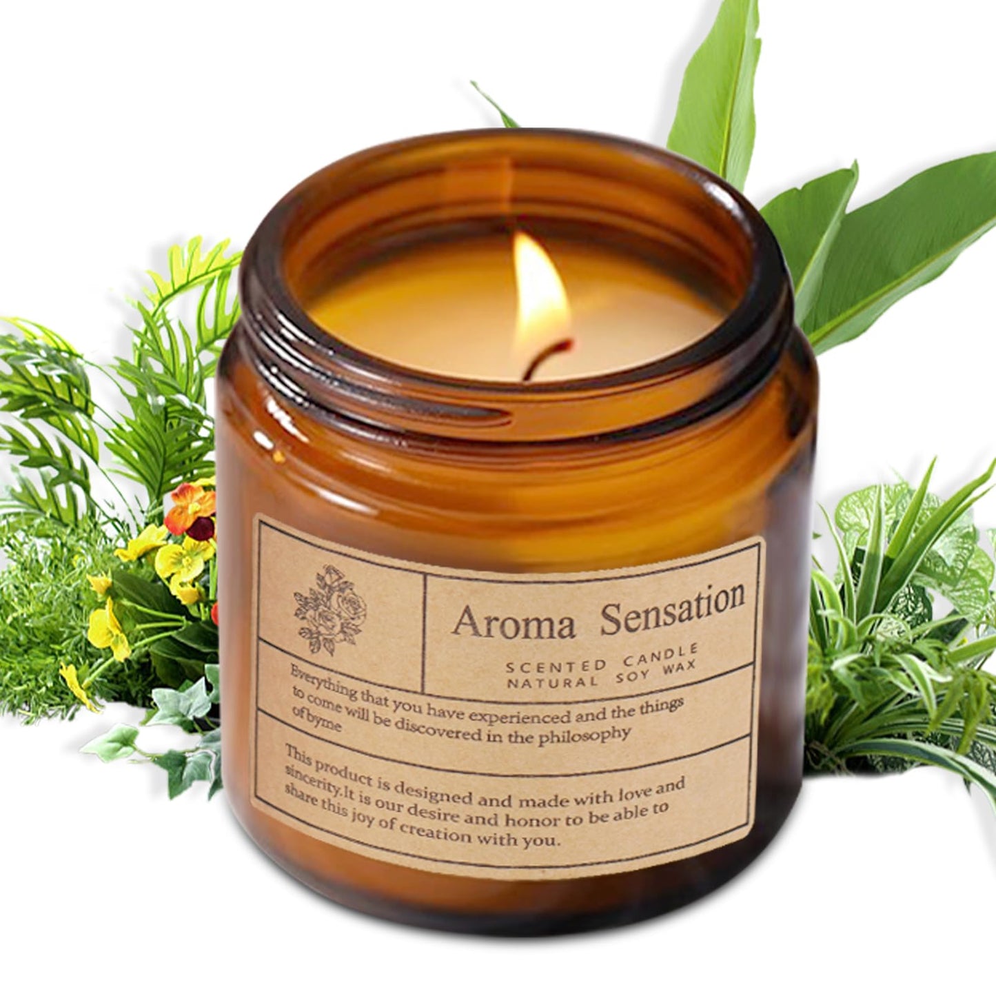 ARCASA Organic Soy Candles - Fall Scented, Misty Forest 7oz