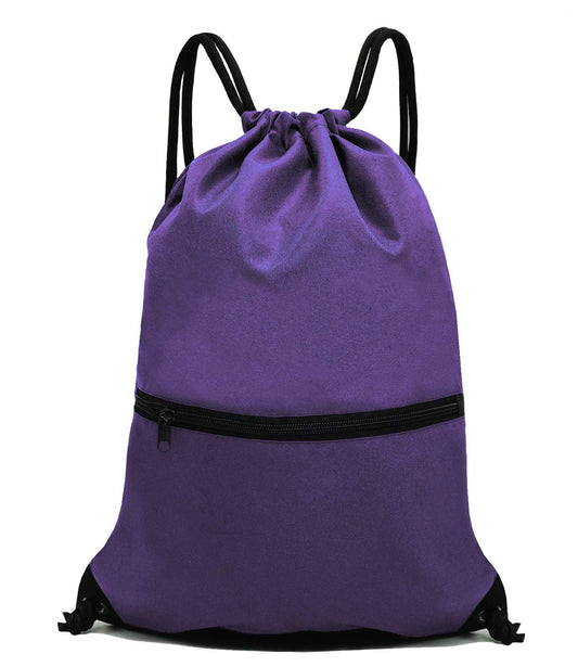 HOLYLUCK Drawstring Backpack Bag Sport Gym Sackpack (purple)
