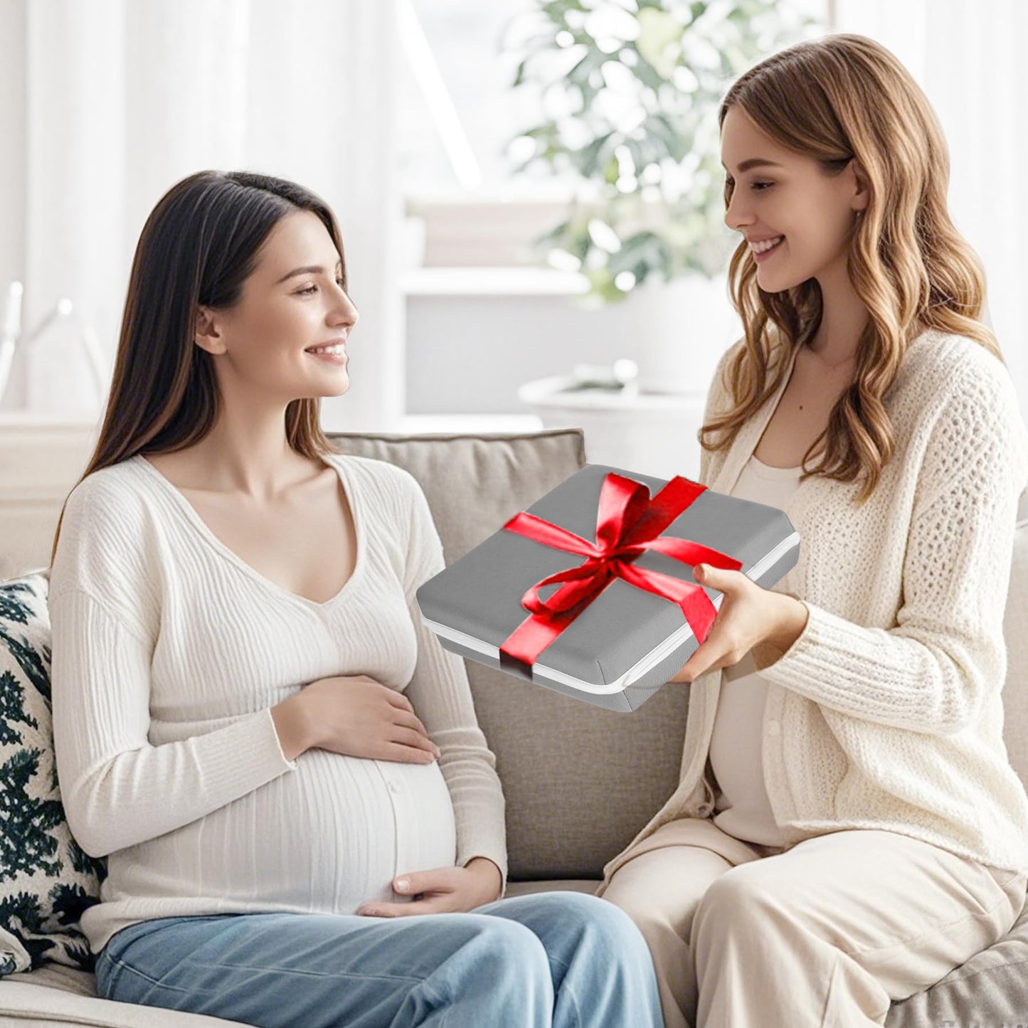 beiens Bath Kneeler and Elbow Rest Pad Set - 1.5'' Comfortable Thick Baby Bath Kneeler Pads, Quick Dry Soft Kneeling Pad for Baby Bath Time, Non-Slip Knee& Arm Support Bathtub Mat with Toys Organizer