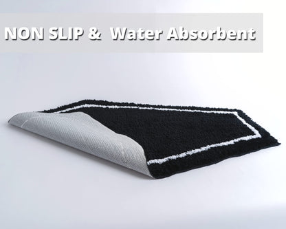 WITTIZA Coffin Bath Mat Halloween Rug - Black Gothic Home Decor for Bathroom Bedroom Kitchen Room Coffins Door Horror Gift Spooky Gifts Wednesday Addams