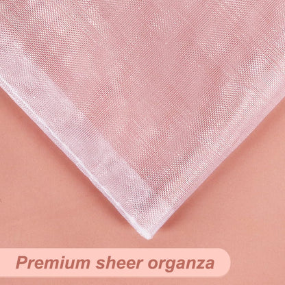 HRX Package 100pcs White Organza Bags, 4x6 inch Mesh Bags Drawstring Gift Bags Jewelry Pouches for Candy Wedding Favors Christmas