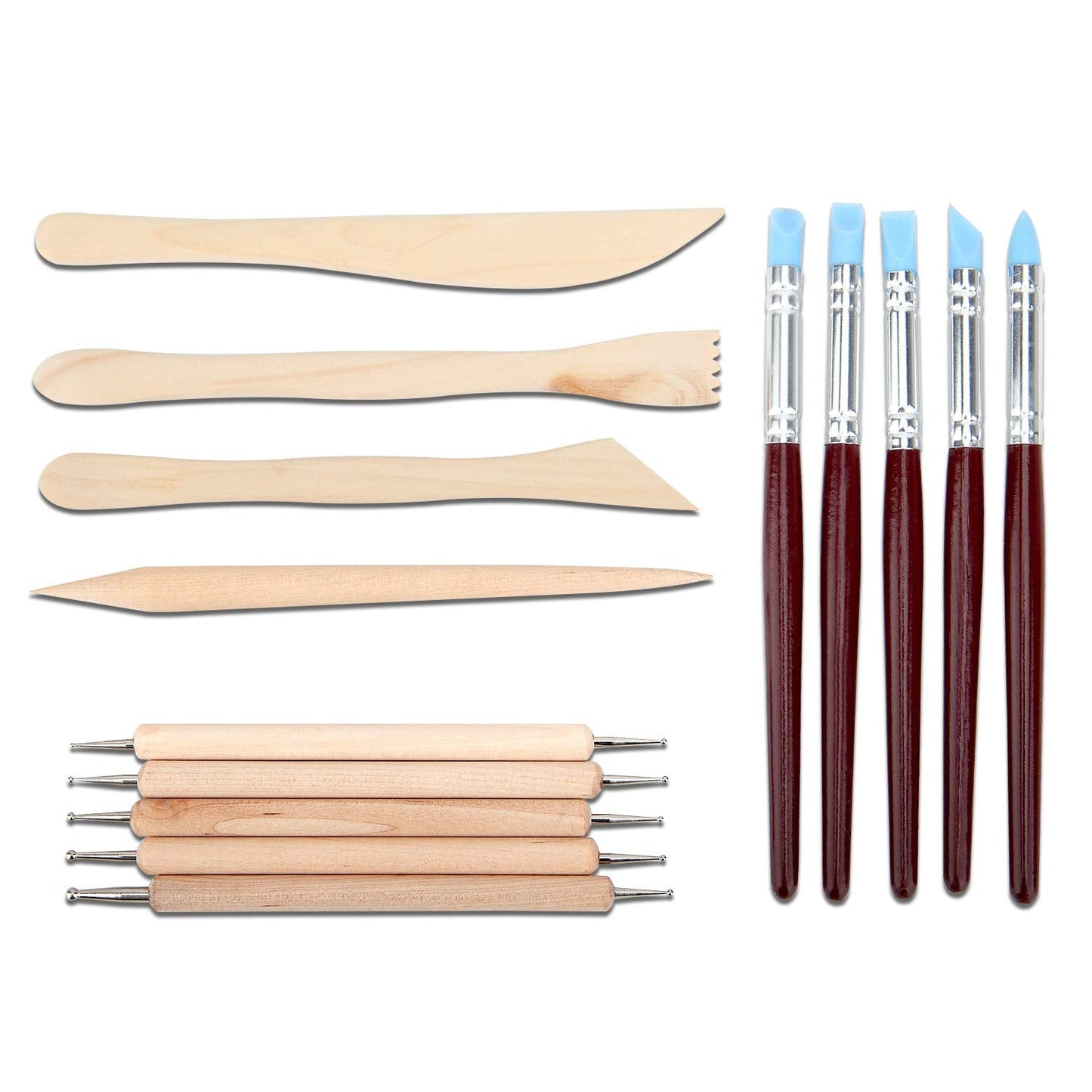 Blisstime 42-Piece Pottery Kit - Clay & Sculpting Tools for Pottery Wheel & DIY Arts & Crafts