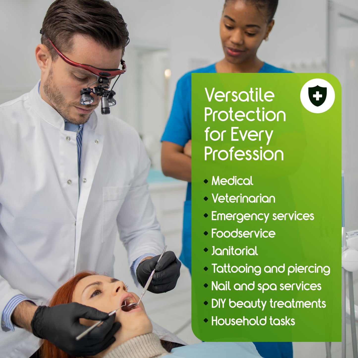 Inspire HEAVY DUTY 6Mil ORIGINAL Quality Stretch Nitrile Gloves Black Disposable Latex Free | Medical, Exam, Food, Industrial, Mechanic Tattoo (6Mil Black, Medium)