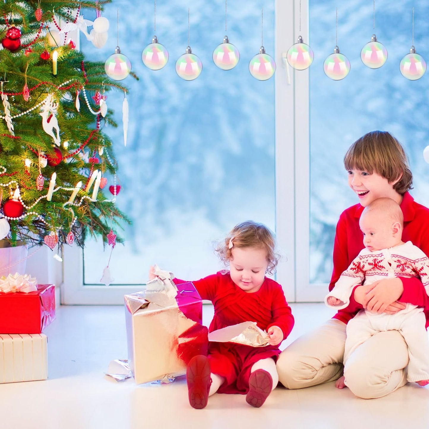 50 PCS Halloween Plastic Iridescent Ball Decoration,Clear Bubble Ball for DIY Bubbling Cauldron,Witch Cauldron Decoration,Cauldron DIY Witch Magic Pot,2 Inch