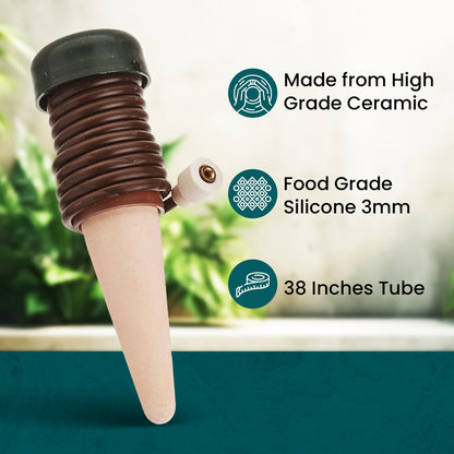 Blumat Classic Plant Watering Stakes - Self-Watering Insert for Indoor and Outdoor Plants - Automatic Slow Release Irrigation System for Potted Plants - Houseplant Care Device (6 Pack)