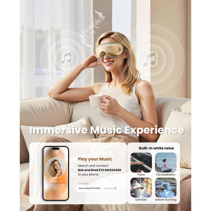 BOB AND BRAD Eye Massager with Heat and Cooling, Birthday Gifts for Women Men Her Him, EyeOasis 3 Eye Mask for Migraines, Heated Face Massager for Dry Eyes Strain Relief Improve Sleep