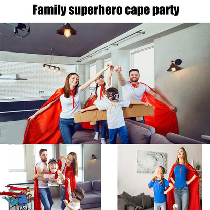 Adult Superhero Capes and Masks - Halloween Vampire Cape Superhero Party Capes Superhero Costume(Black)