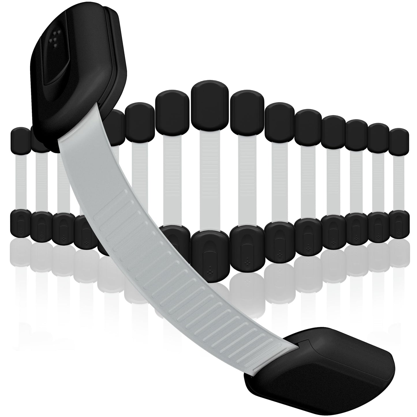 Baby Proofing Child Safety Locks (16 Pack) by Skyla Homes - The Safest, Quickest and Easiest 3M Adhesive Cabinet Latches, No Screws & Magnets, Multi-Purpose for Furniture, Kitchen, Ovens, Toilet Seats