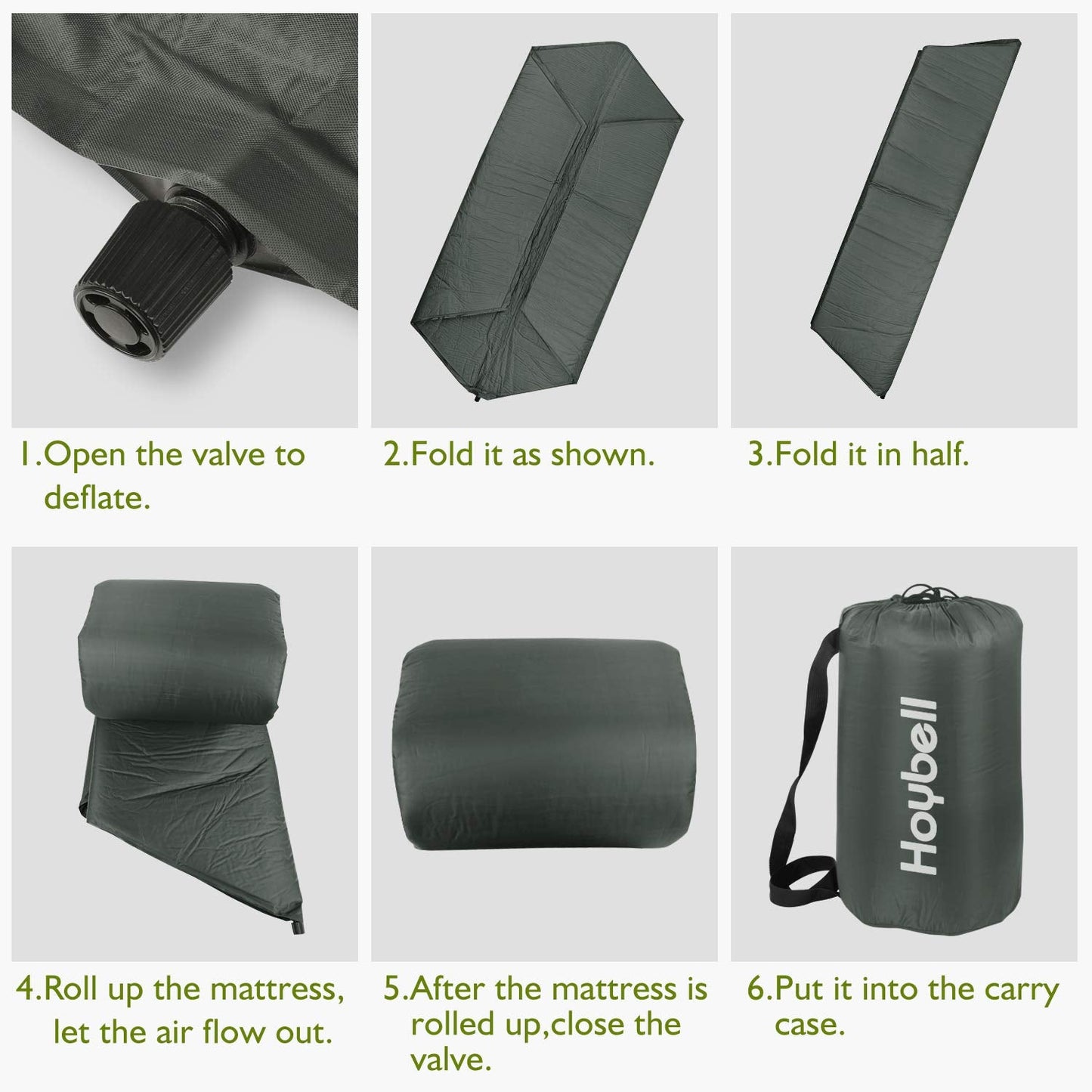 Hoybell Playpen Mattress, Compatible with Regalo My Play Play Yard, Self Inflatable Comfortable with Carry Case - Dark Grey