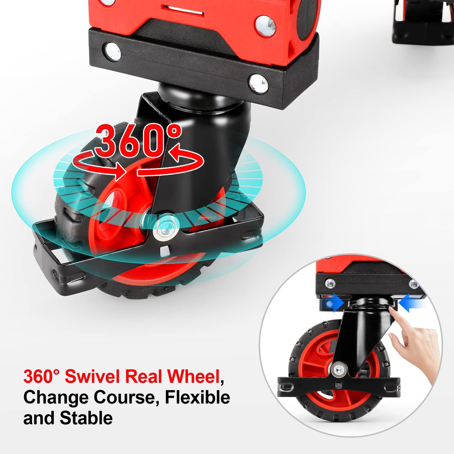 330LB Folding Hand Truck Heavy Duty Carrying, Combination of Four Wheels and Two Wheels Convertible Dolly Cart with Retractable Handle Dolly for Moving Office Carts.