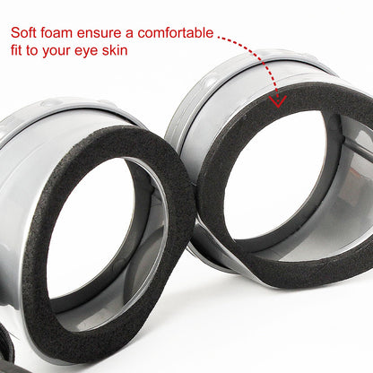 HEYFIZZ 2 Pack Halloween Goggles for Adult Kids, Goggles Glasses Costume Accessories for Men Women Cosplay Party Set Silver