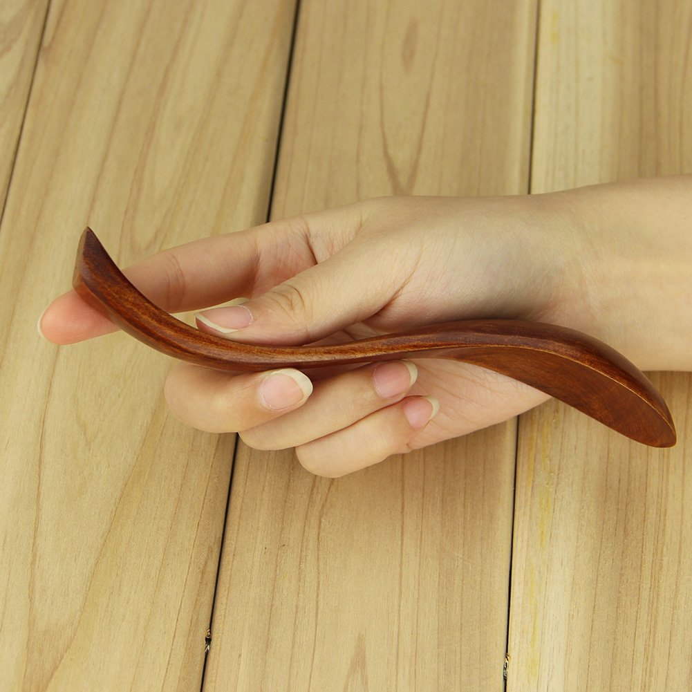 AOOSY Soup Spoons, Wooden Spoons, 4 Pieces Japanese Style LightWeight Table Spoon Kitchen Utensil for Adults